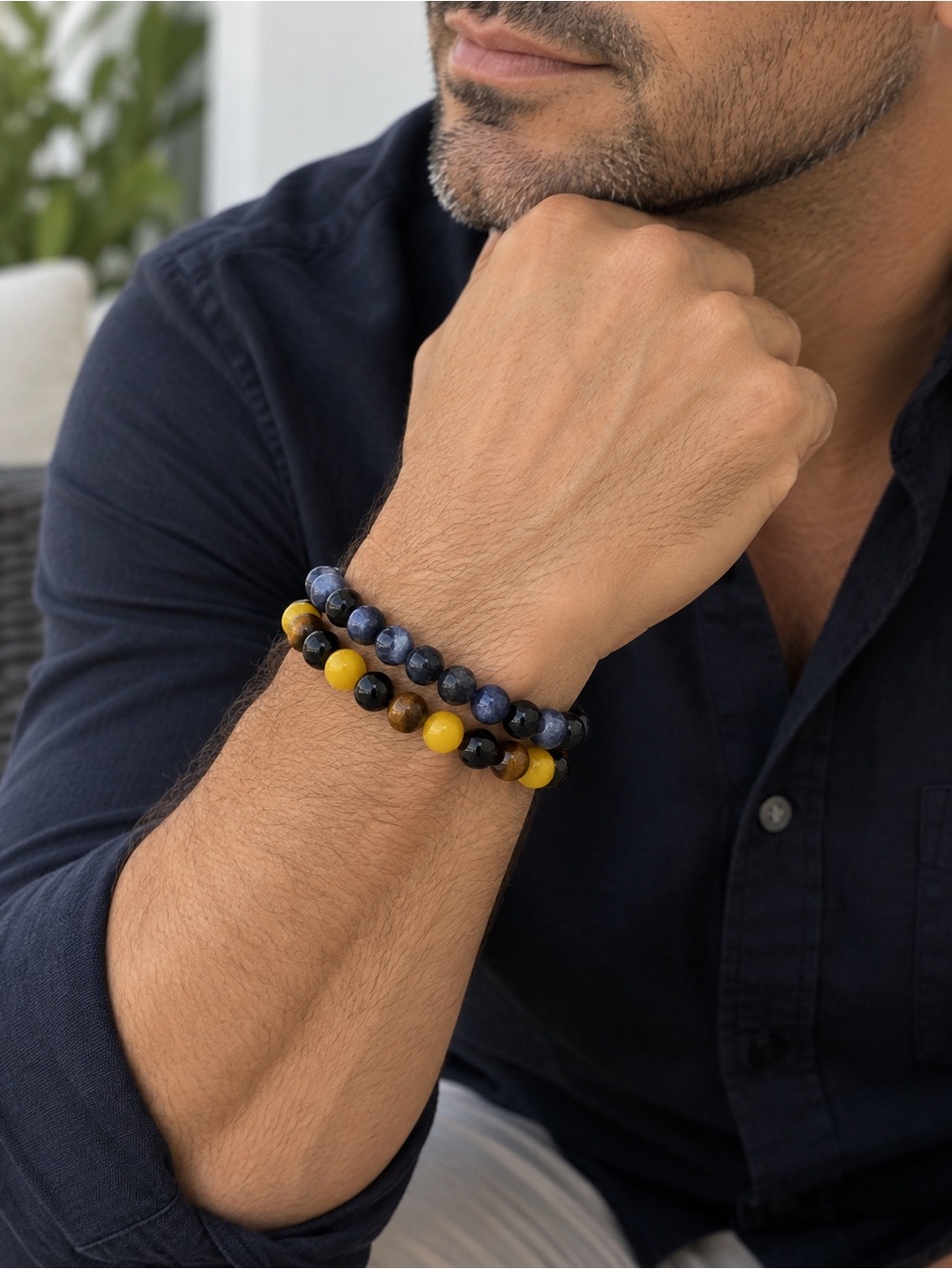 Authentic MENs Stone Bracelets